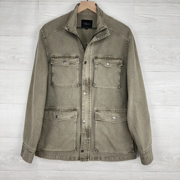 RAILS Mens Porter Field Utility Jacket Size Small in Sage Green Pockets Full Zip - Picture 1 of 16